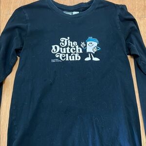 Dutch Bros Blue Long Sleeve Tee with Graphic Design